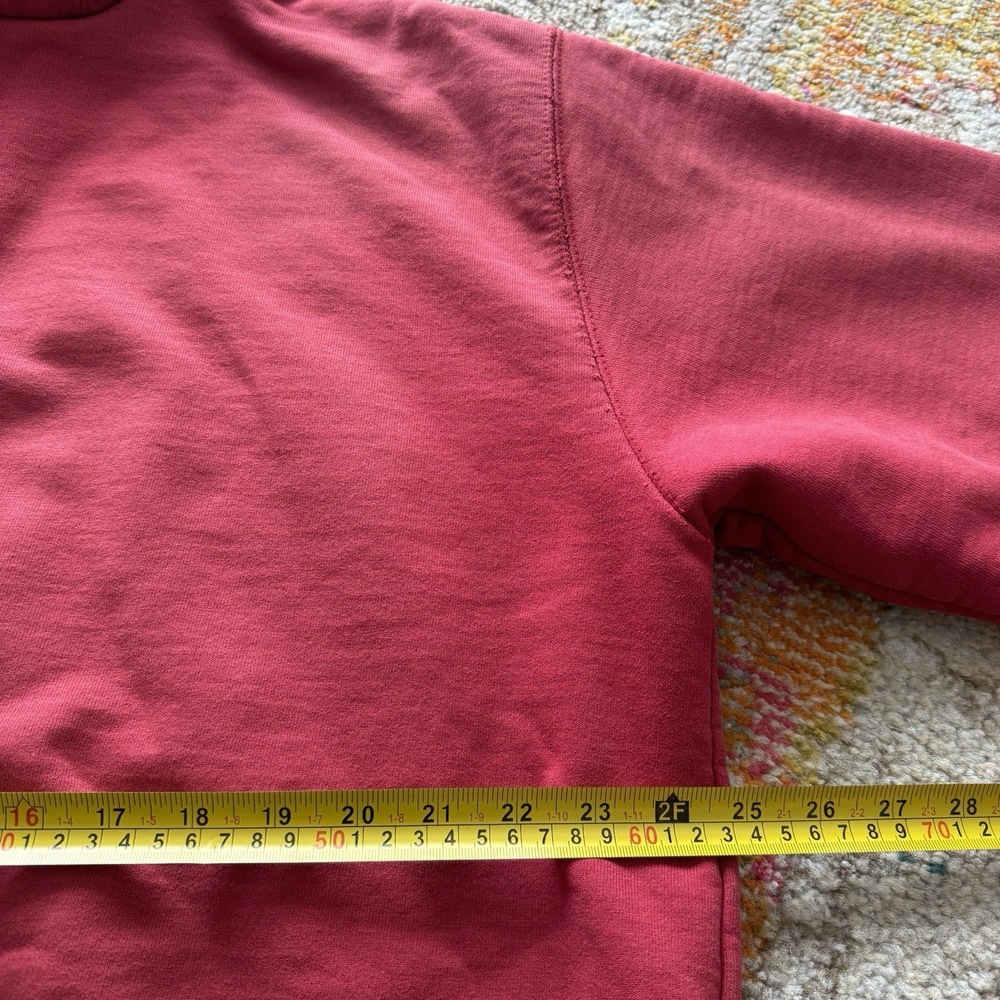 Vintage Carhartt Thermal Zip Up Hoodie Mens L Red J149 INR Heavy Workwear Y2K - Picture 9 of 10